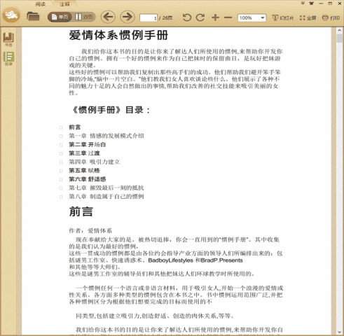 爱情体系惯例手册